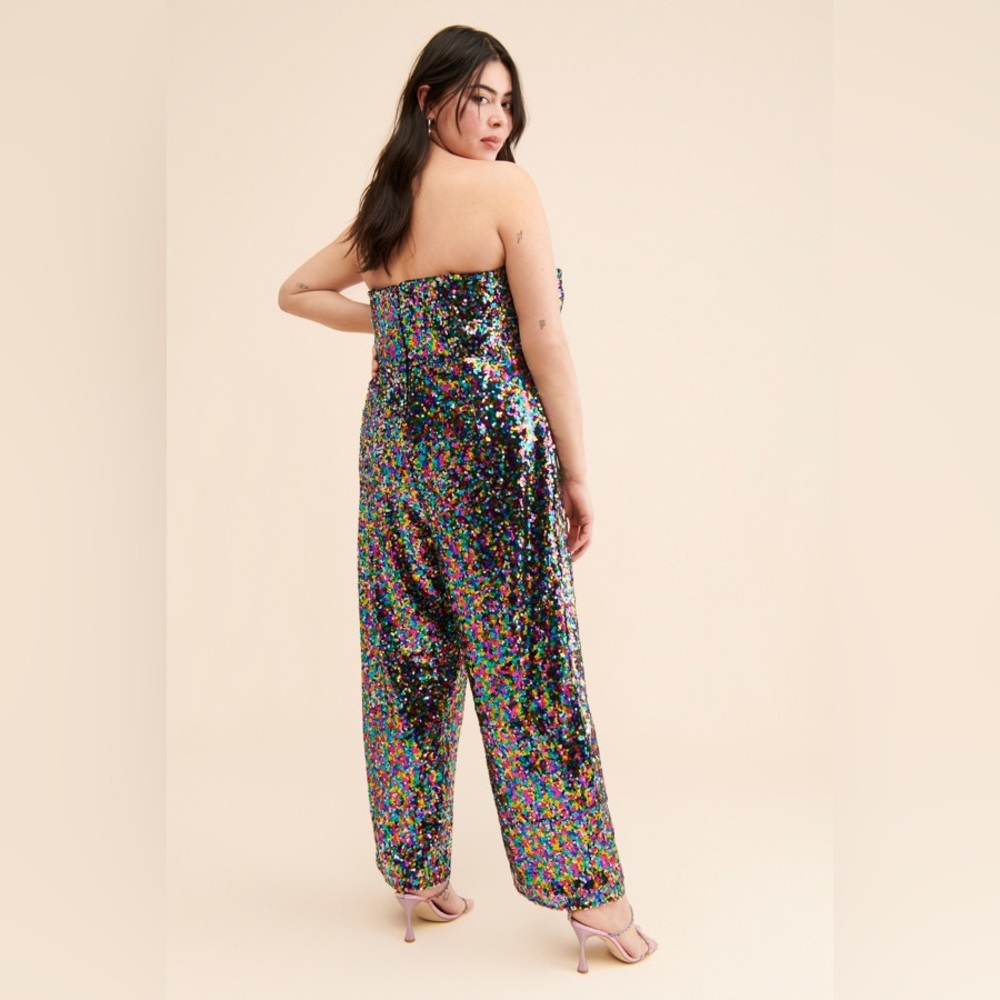 Anthropologie Multicolor Sequin Wide-Leg Jumpsuit - Picture 2 of 11